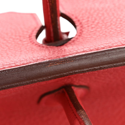 Hermes Taurillon Clemence Birkin 40 Rouge Venetian 14 of 15