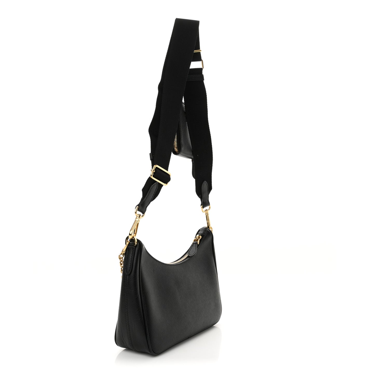 Saffiano Lux Re-Edition 2005 Shoulder Bag Black