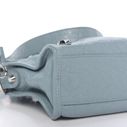 Balenciaga Agneau Classic Silver Hardware Mini City Bleu Gris 6 of 9