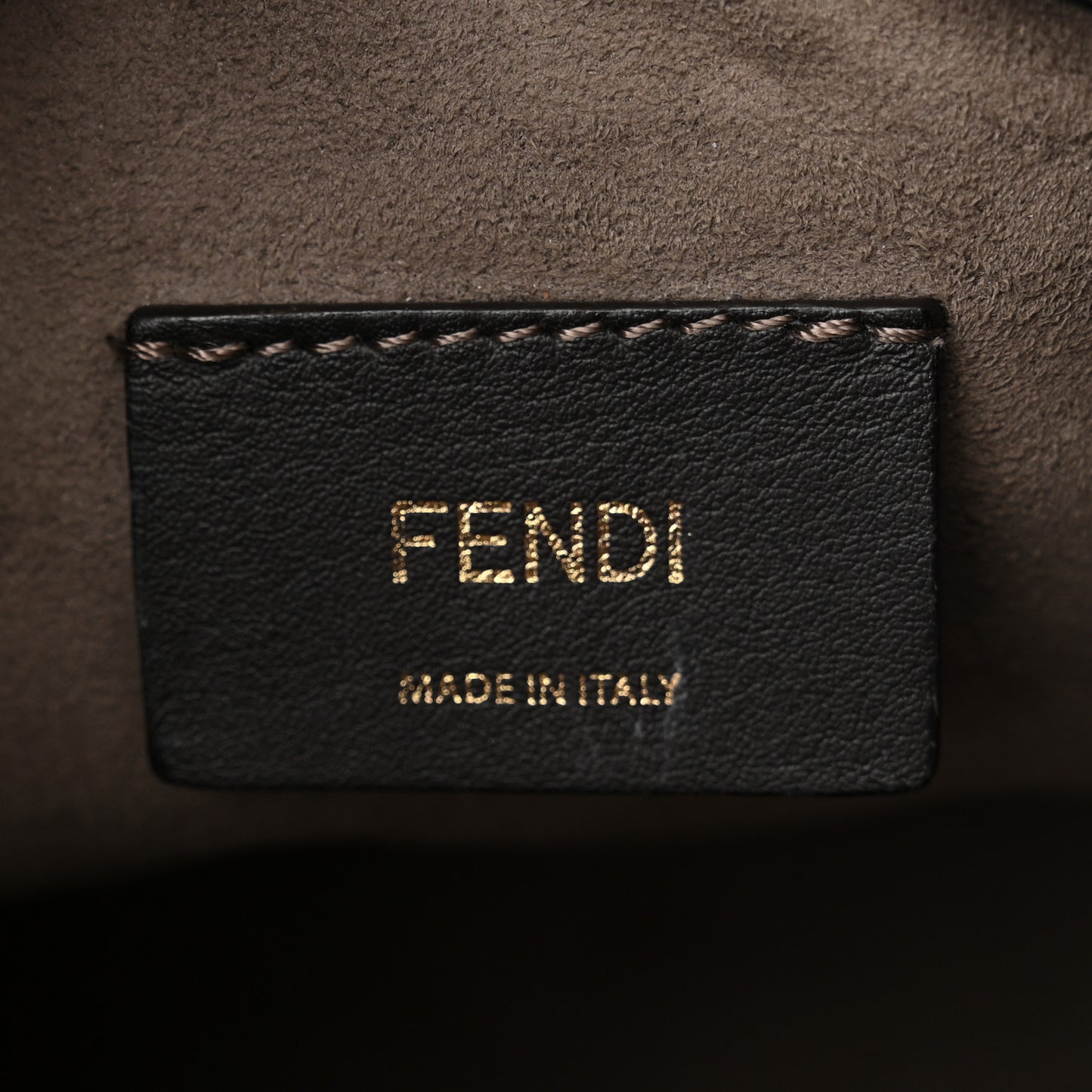 Vitello Liberty F is Fendi Bi-Color FF 1974 Embossed Mini Mon Tresor Bucket Bag Maya Black