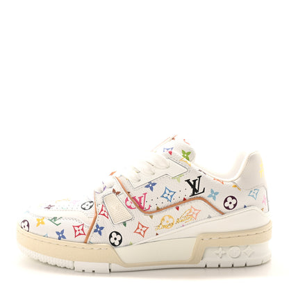 Louis Vuitton LV X TM Calfskin Monogram Multicolor Womens LV Trainer Sneakers 36 White 1 of 8
