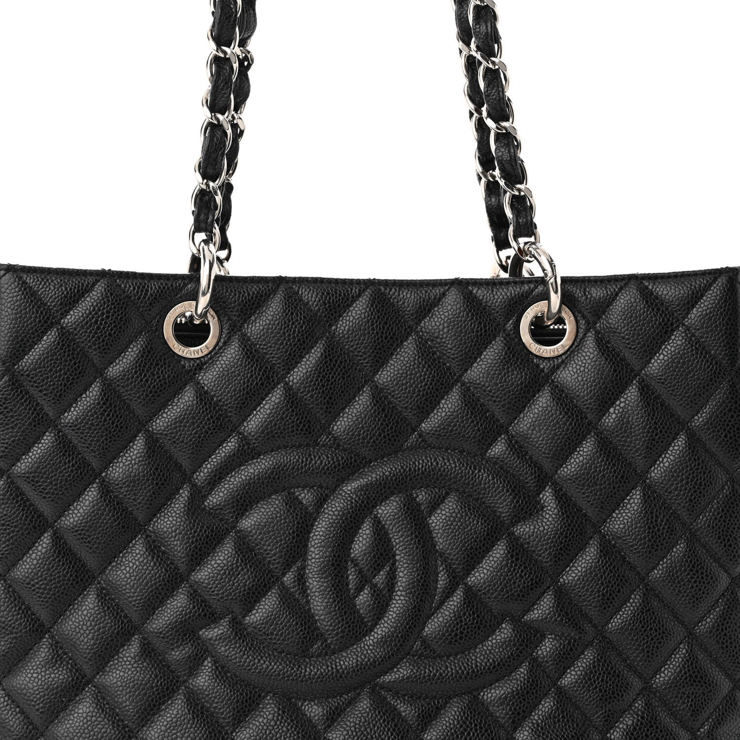 Chanel Caviar Quilted Grand Shopping Tote GST Black 8 of 10