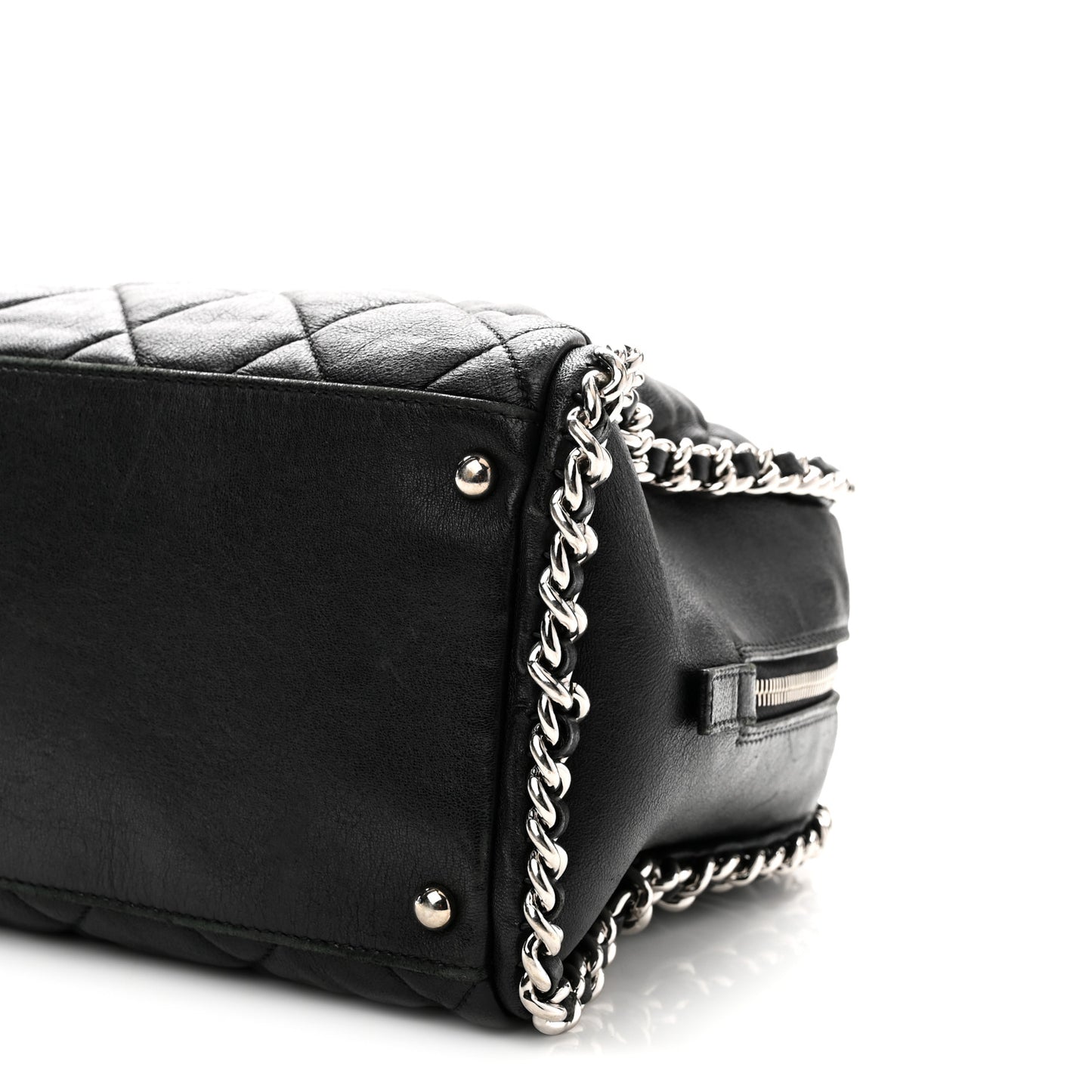 Calfskin Chain Around Bowler Black