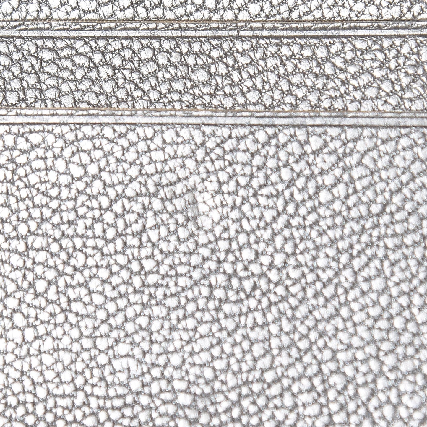Metallic Calfskin Diamond Stitched Card Holder Wallet Gold Silver