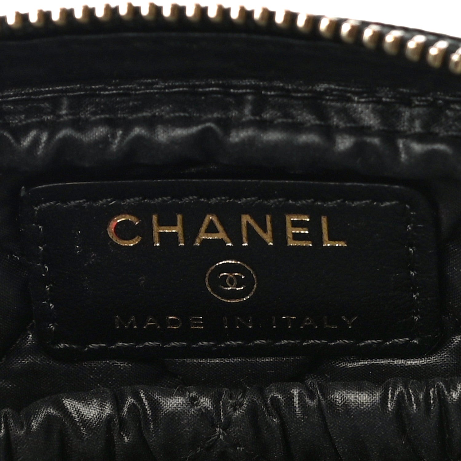 Chanel Caviar Quilted Small Curvy Pouch Cosmetic Case Black 6 of 11