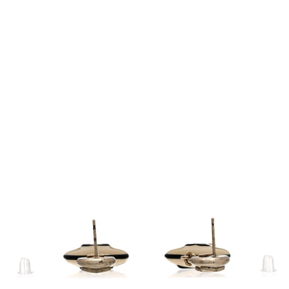 Chanel Pearl CC Heart Drop Earrings Gold 3 of 4