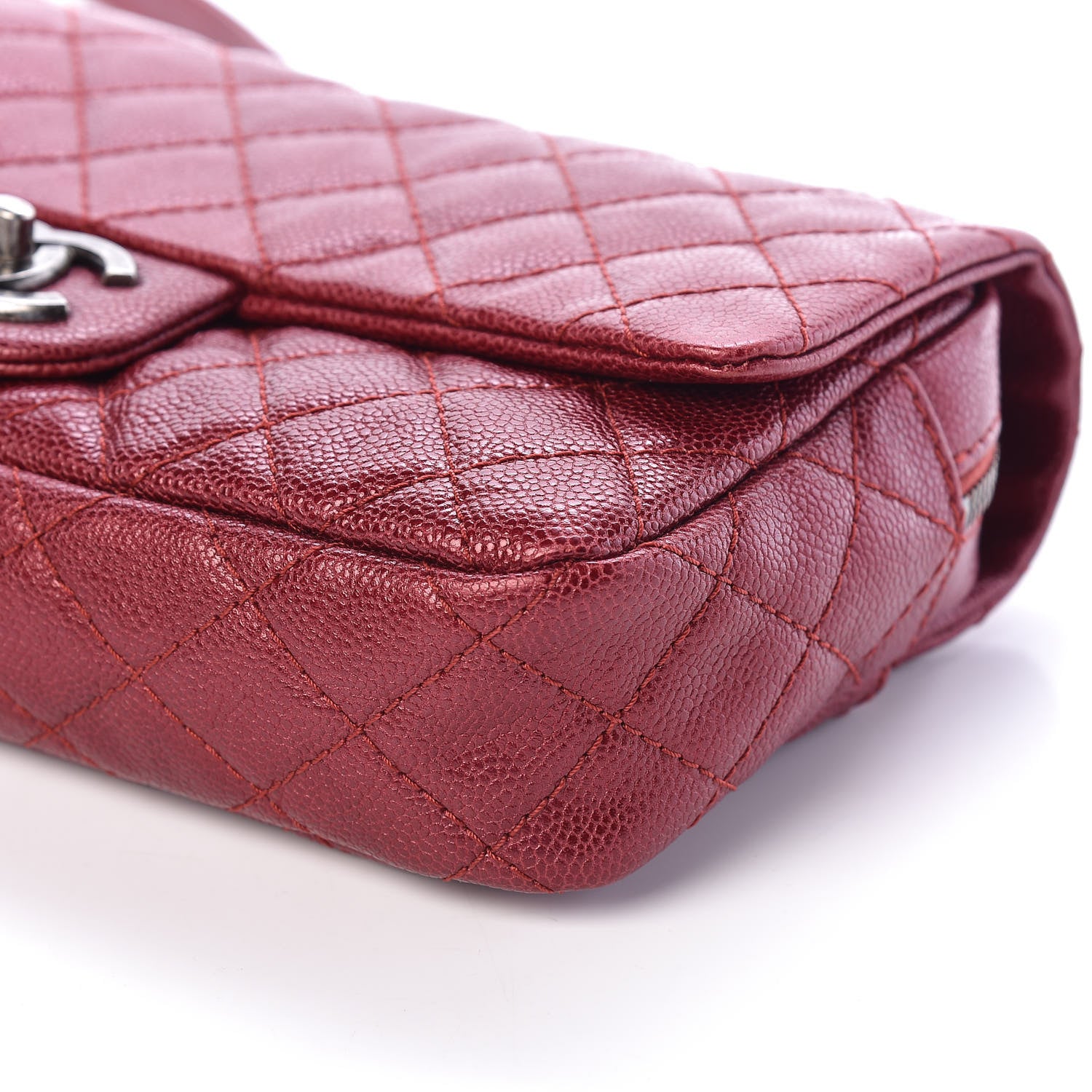 Chanel Iridescent Caviar Quilted Medium Chic Flap Red 10 of 10