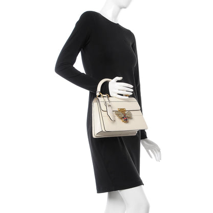 Gucci Calfskin Sylvie Web Small Queen Margaret Top Handle Bag White 3 of 10