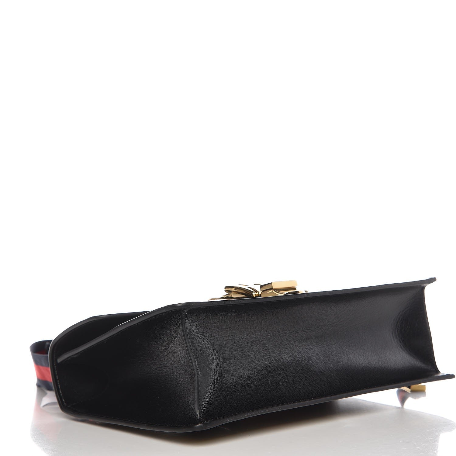 Gucci Calfskin Star Printed Small Sylvie Shoulder Bag Gold Black 5 of 8