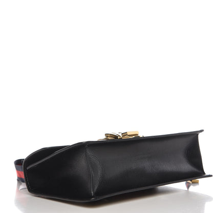 Gucci Calfskin Star Printed Small Sylvie Shoulder Bag Gold Black 5 of 8