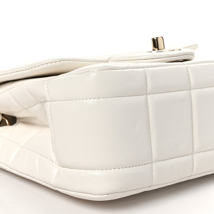 Chanel Lambskin Resin Crystal Square Quilted Monacoco Mini Square Flap White 9 of 10