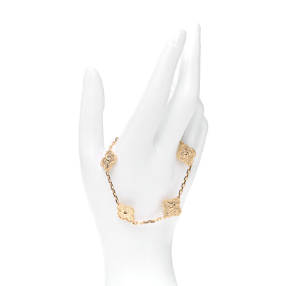 Van Cleef & Arpels 18K Yellow Gold 5 Motifs Vintage Alhambra Bracelet 2 of 6
