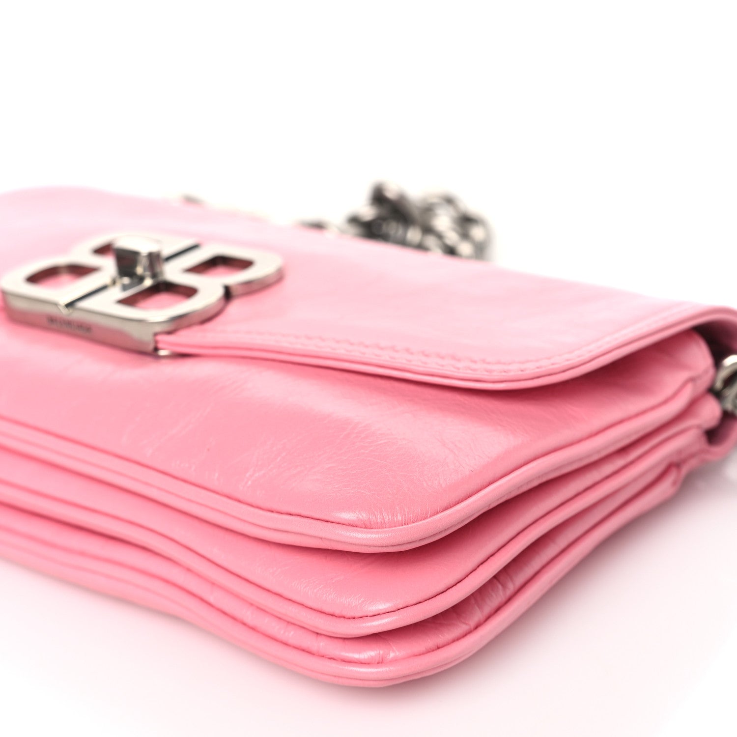 Balenciaga Peach Calfskin Small BB Soft Flap Bag Sweet Pink 9 of 9