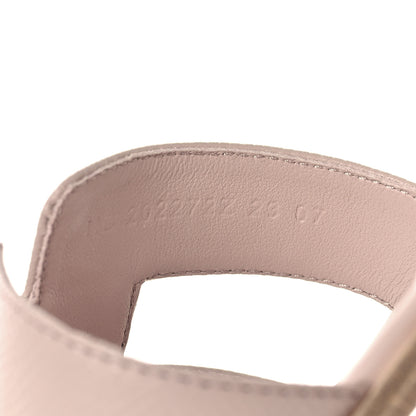 Hermes Epsom Oran Sandals 36 Rose Porcelaine 7 of 10