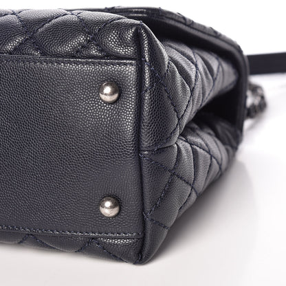 Chanel Caviar Quilted Small Coco Handle Flap Navy 9 of 11