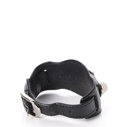 Balenciaga Agneau Arena Giant 12 Silver Hardware Bracelet Black 3 of 5