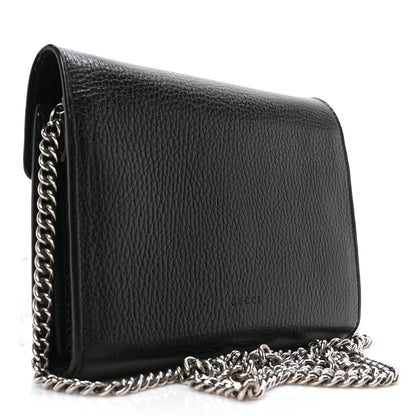 Gucci Calfskin Mini Dionysus Chain Wallet Black 3 of 9