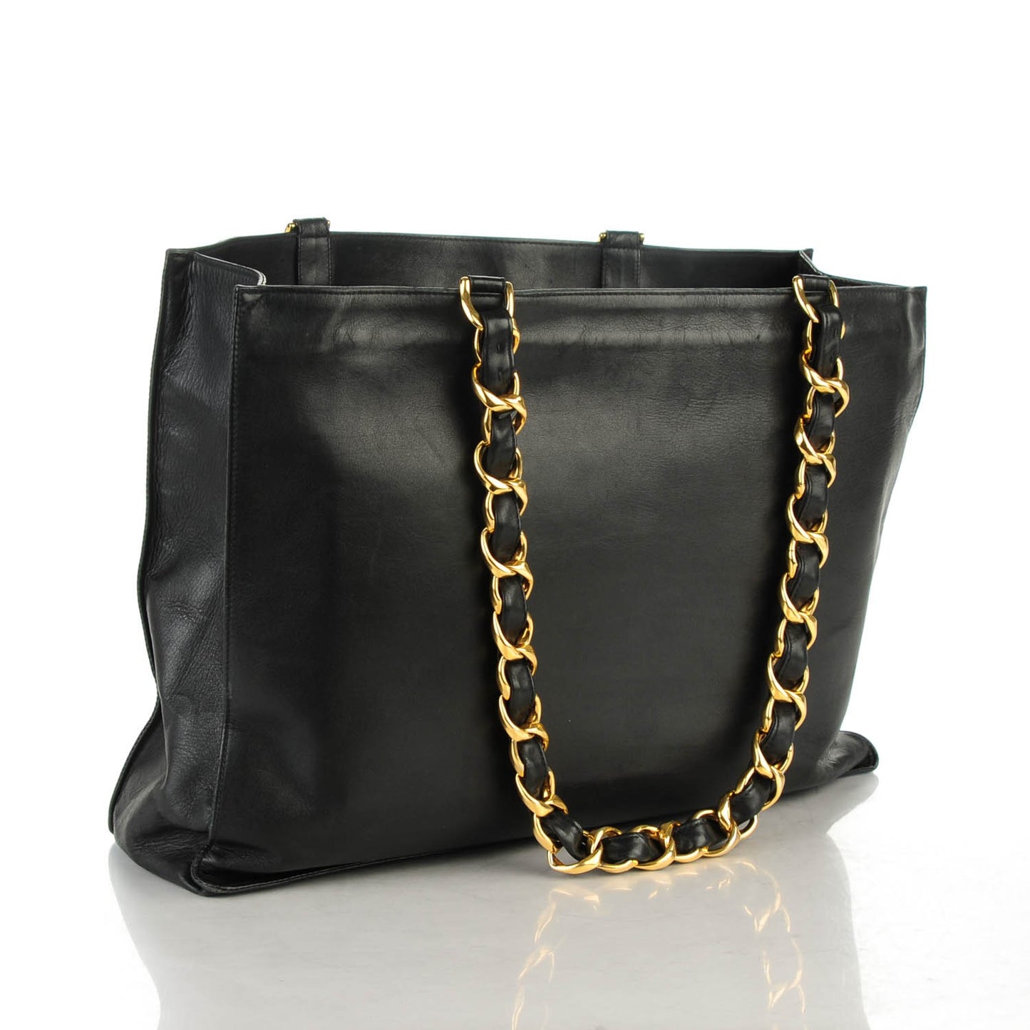 Lambskin Jumbo Shoulder Bag Black