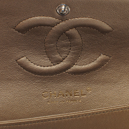 Chanel Lambskin Medium Double Flap Metallic Khaki 5 of 7