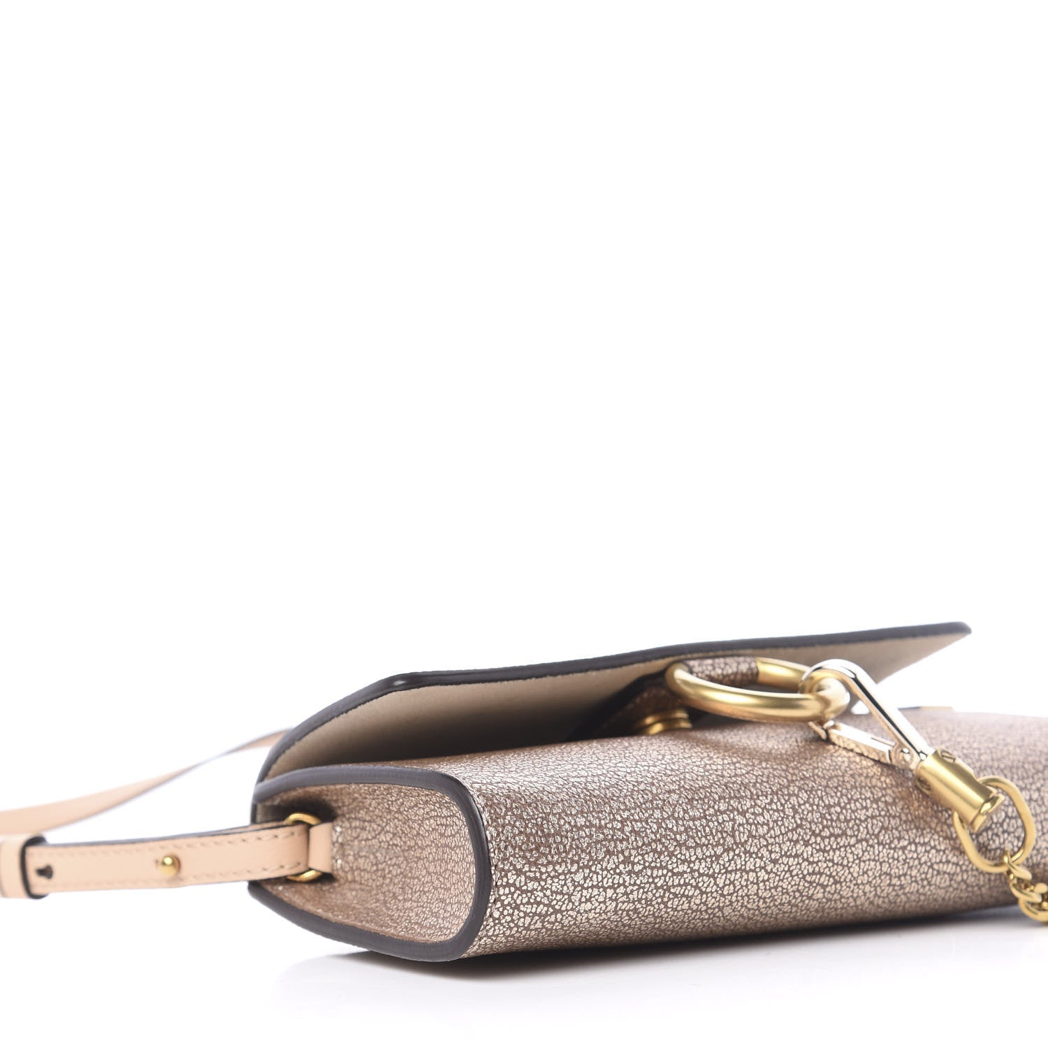 Chloe Metallic Goatskin Mini Faye Shoulder Bag Abstract Gold 6 of 10