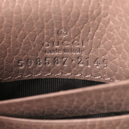 Gucci Dollar Calfskin GG Supreme Monogram Medium GG Marmont Card Case Porcelain Rose Beige Ebony 6 of 9