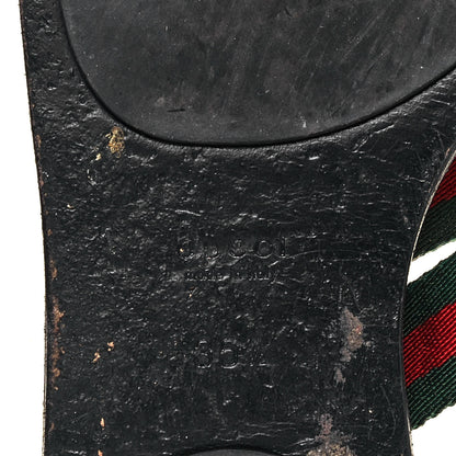 Gucci Nylon Guccissima Web Womens Thong Sandals 35.5 Green Red Black 6 of 8