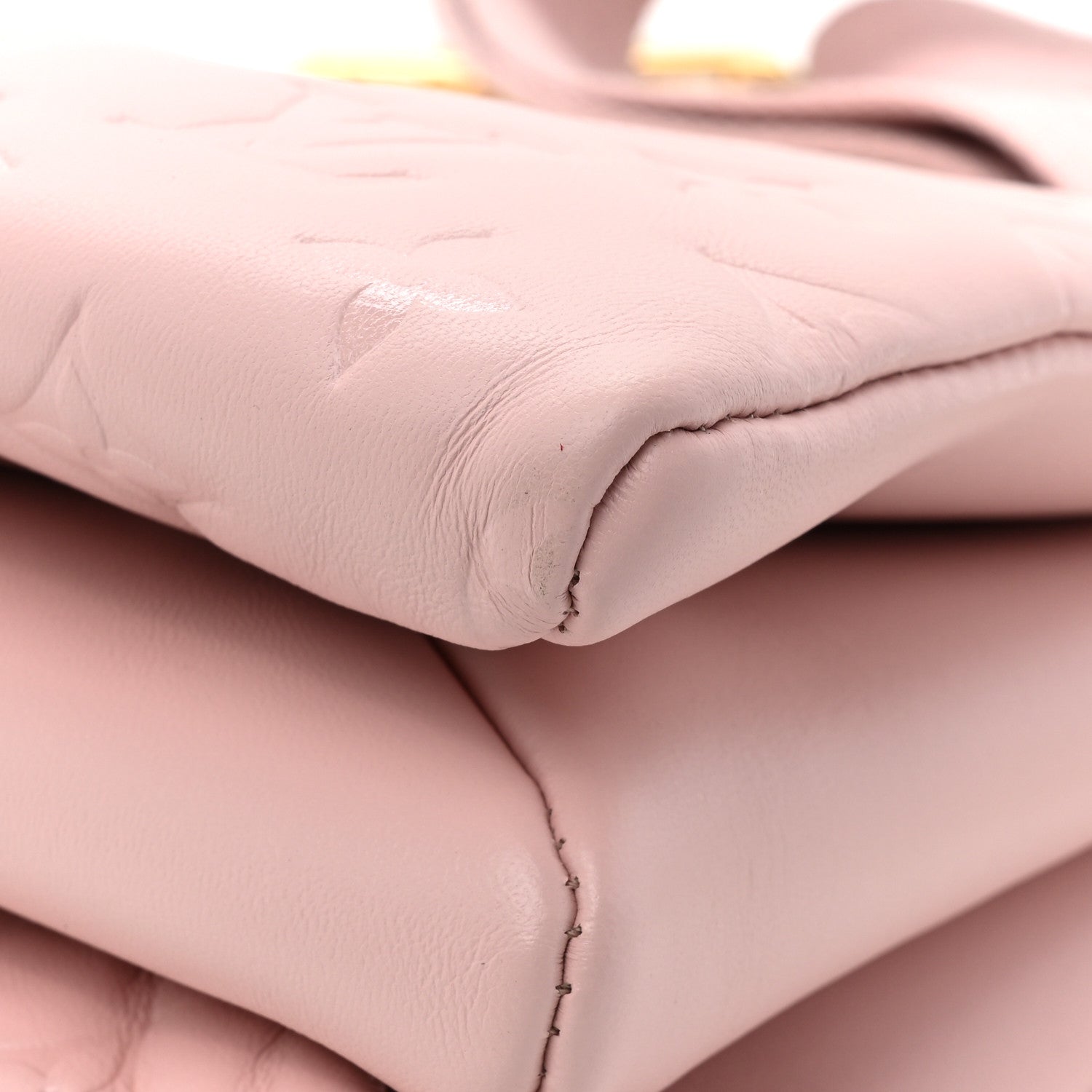 Louis Vuitton LOUIS VUITTON Lambskin Embossed Monogram Coussin PM Rose 13 of 14