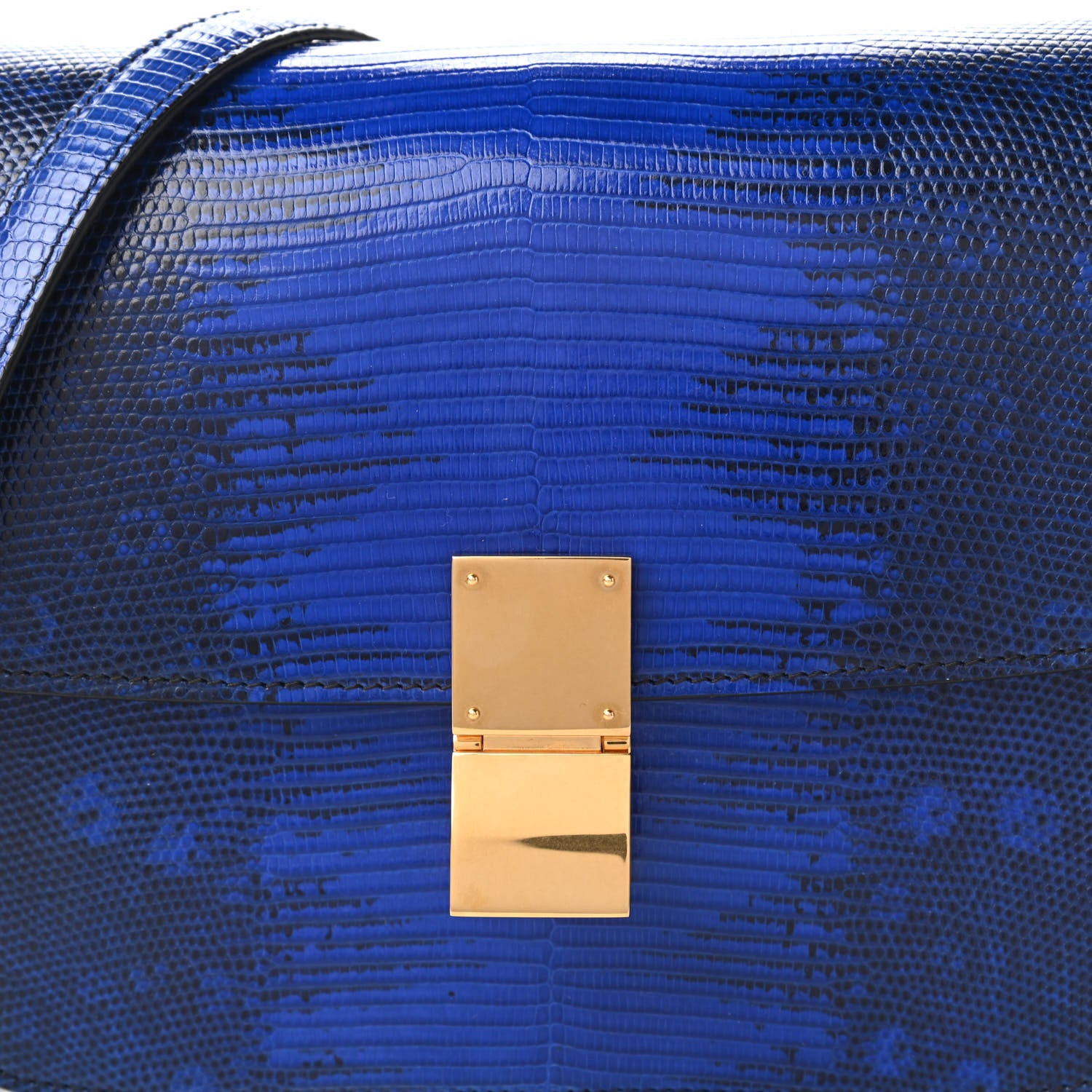 Celine Lizard Medium Classic Box Flap Bag Indigo 9 of 10