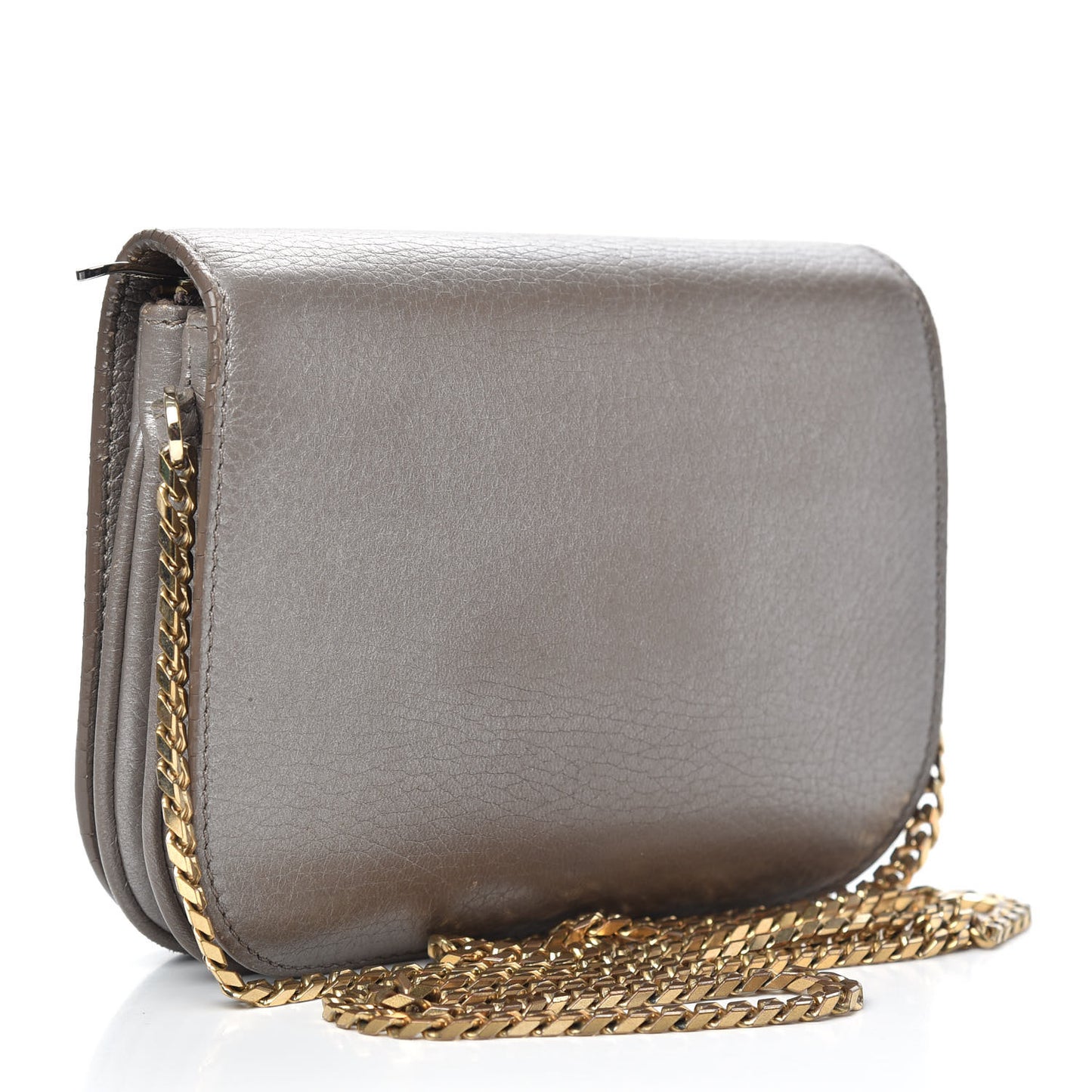 Metallic Calfskin Shadow Crossbody Bag Gold