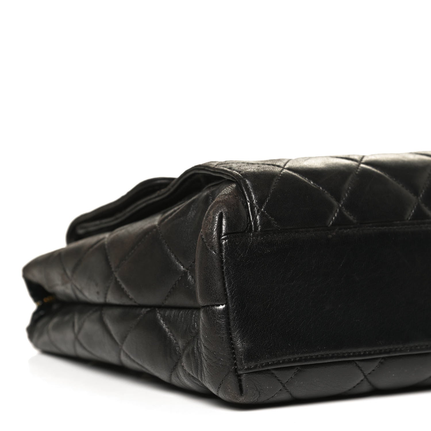 Chanel Lambskin Quilted Flap Shoulder Bag Black 9 of 10