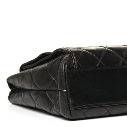 Chanel Lambskin Quilted Flap Shoulder Bag Black 9 of 10