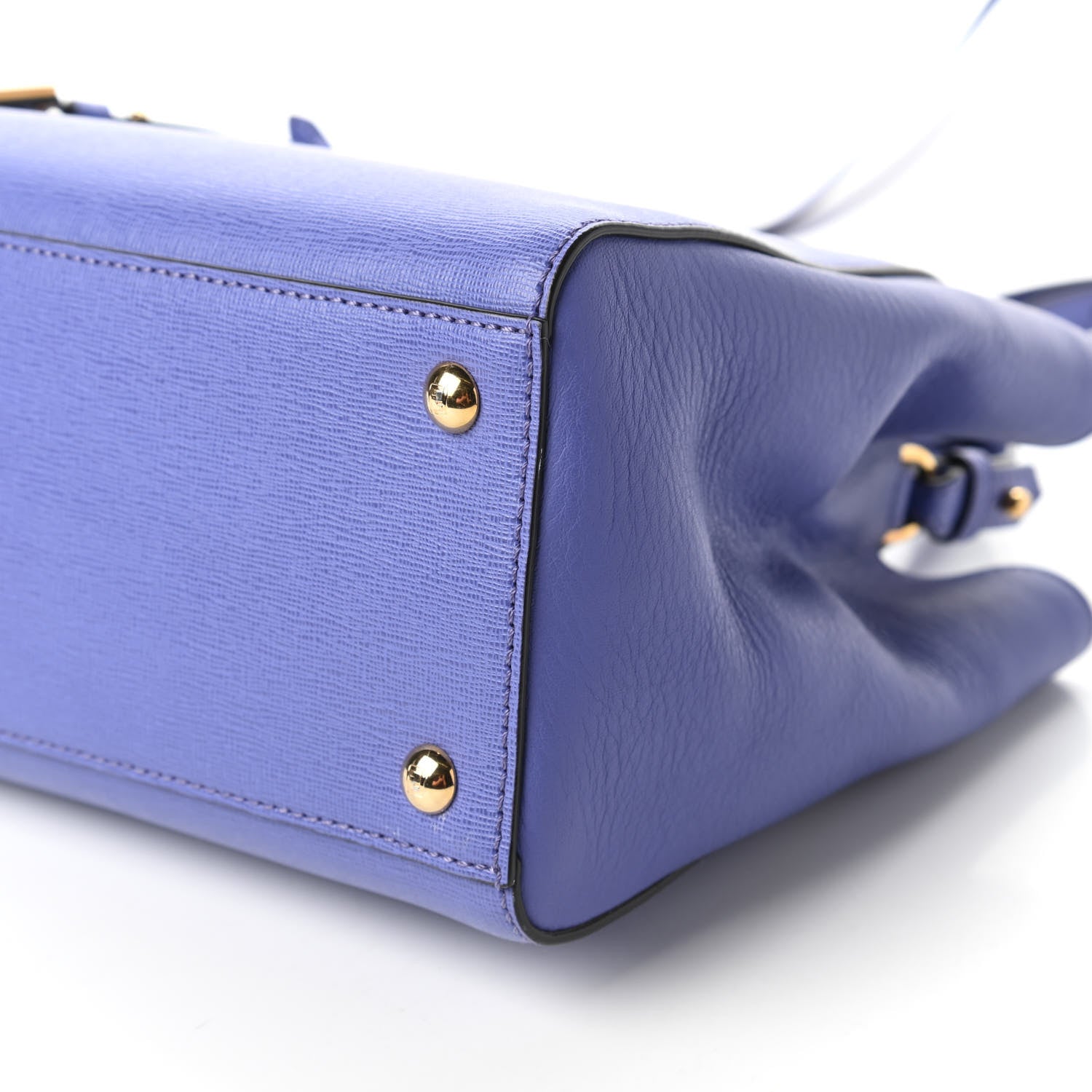 Fendi Vitello Elite Petite 2Jours Tote Viola Cassis 7 of 9