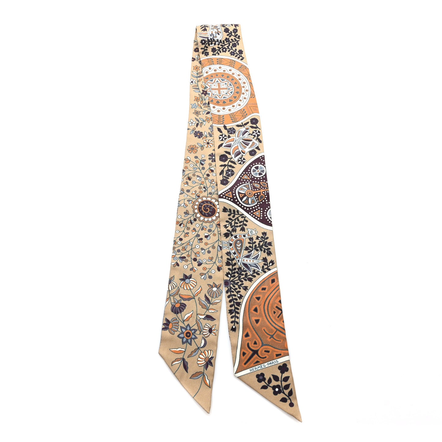 Silk L'Arbre De Vie Twilly Camel Gris Bleuete Caramel