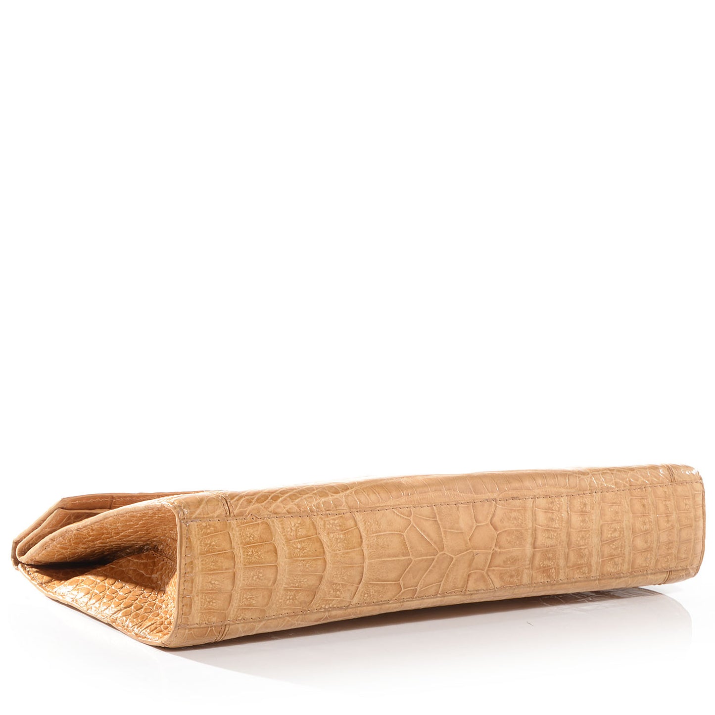 Crocodile Clutch Beige