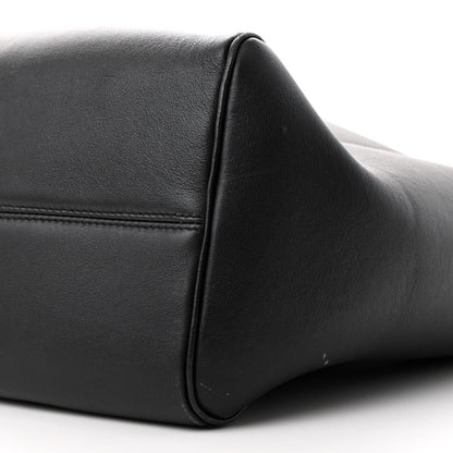 Celine Smooth Calfskin Cuir Triomphe Cabas Drawstring Black 10 of 11
