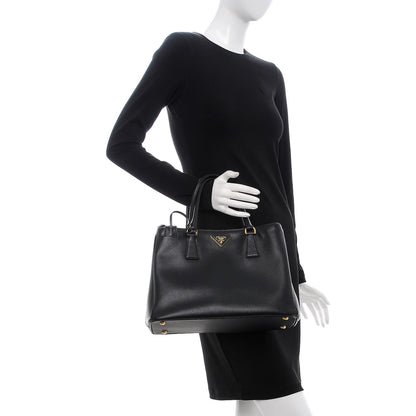 Prada Saffiano Lux Medium Tote Nero Black 3 of 11