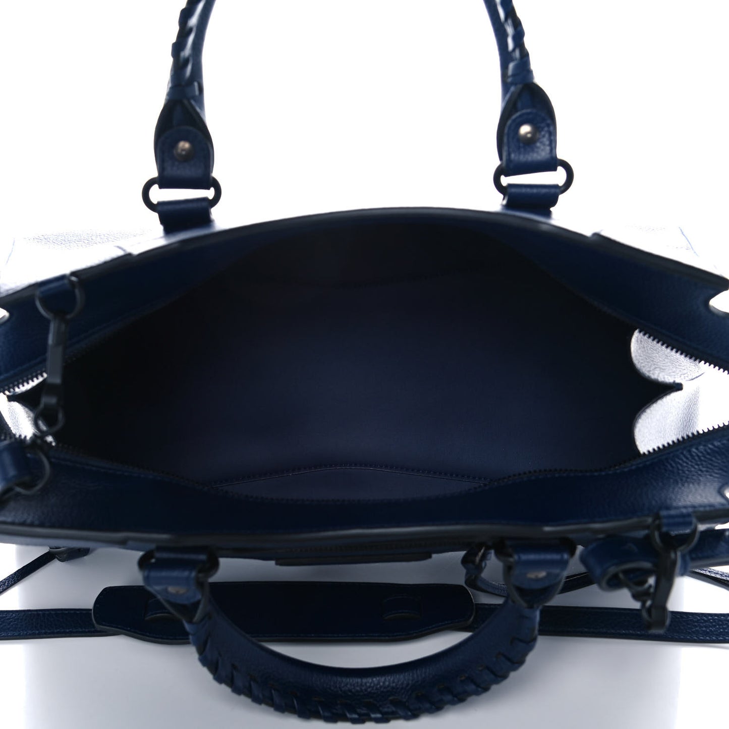 Grained Calfskin Black Hardware Neo Classic City Navy