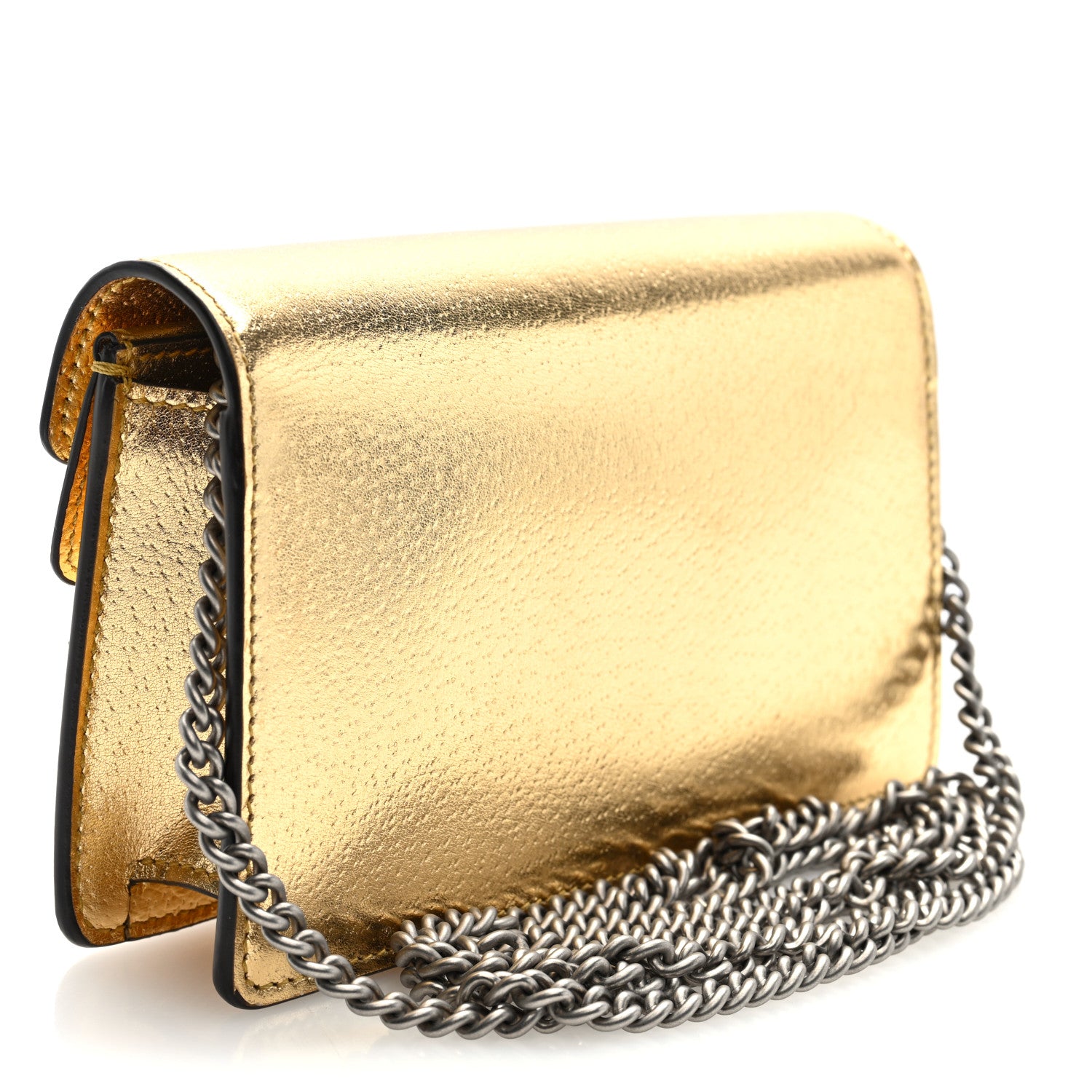 Gucci Metallic Calfskin Super Mini Dionysus Shoulder Bag Gold 3 of 9