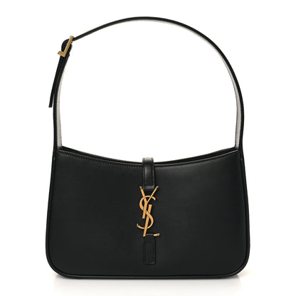 Saint Laurent Smooth Calfskin Le 5 A 7 Hobo Black 1 of 6