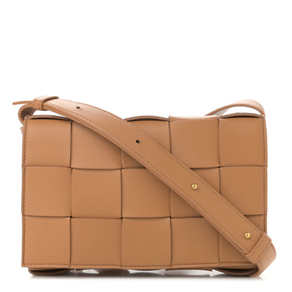 Bottega Veneta Lambskin Maxi Intrecciato Cassette Crossbody Bag Caramel 1 of 10