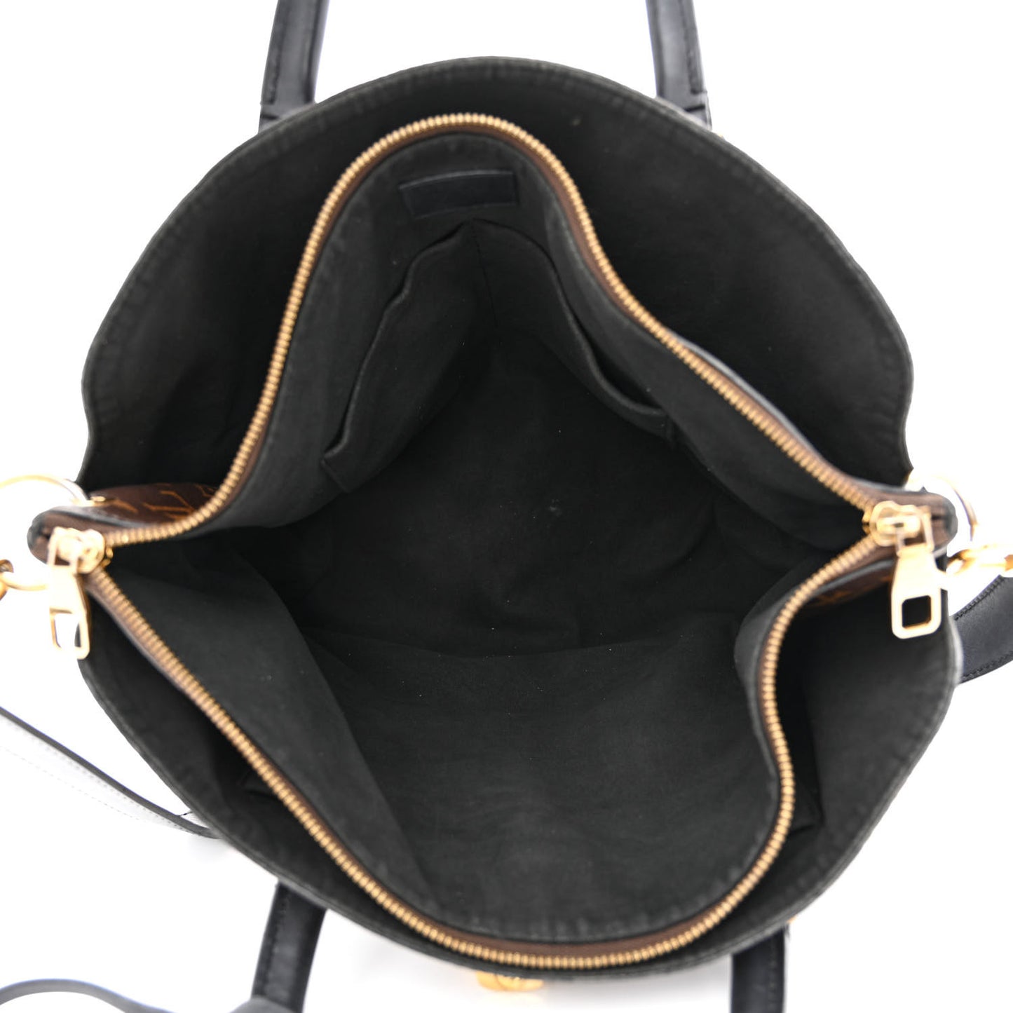 Monogram Flower Zipped Tote MM Black