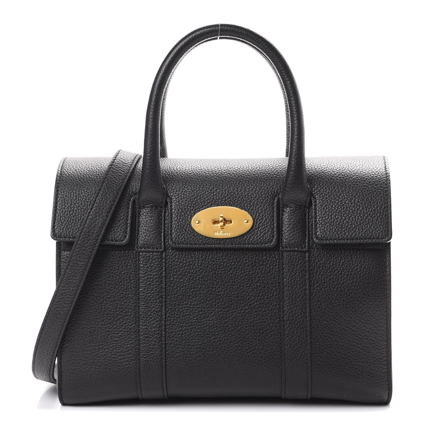 Mulberry Classic Grain Small New Bayswater Black 1 of 10