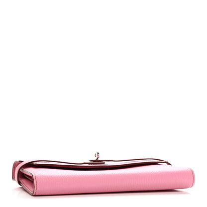Hermes Chevre Mysore Kelly Longue Wallet 5P Pink 4 of 9