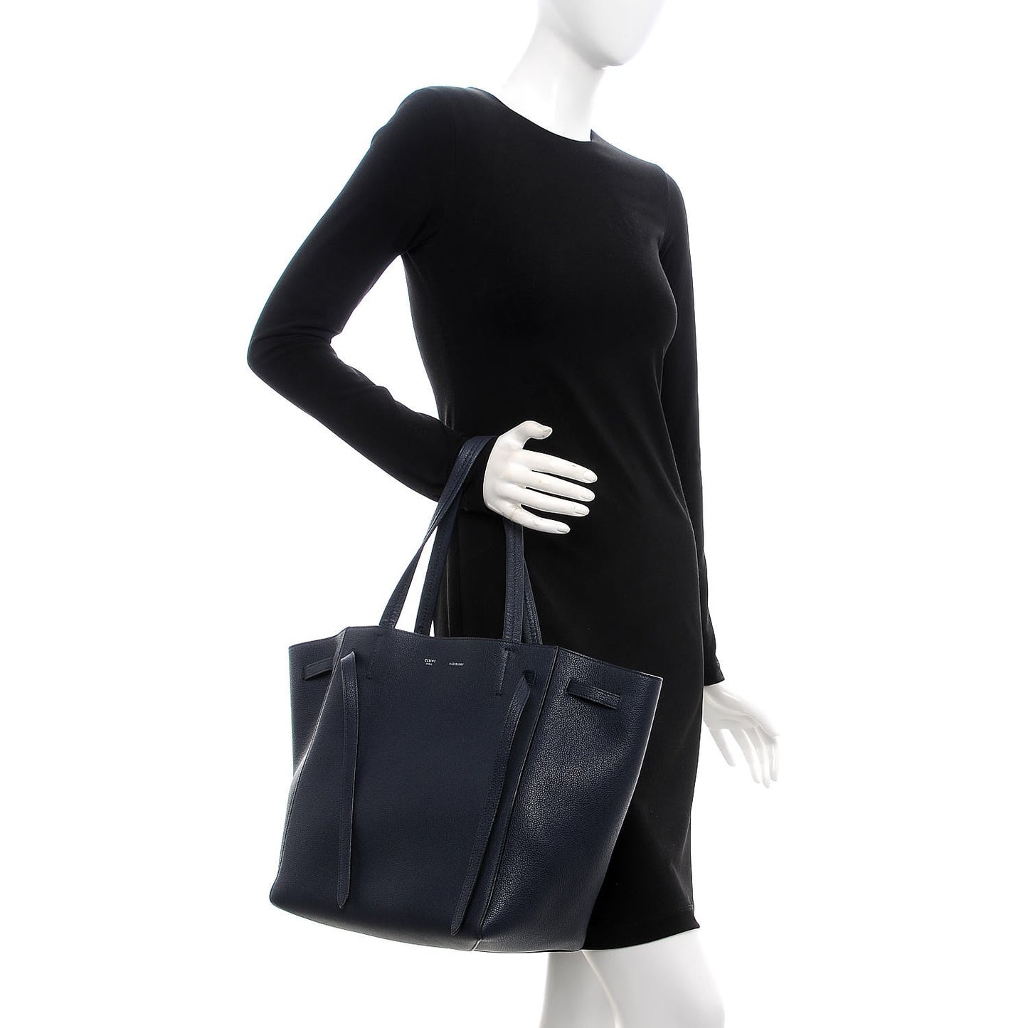 Soft Grained Calfskin Small Belt Cabas Phantom Navy