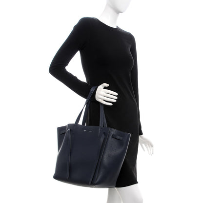 Celine Soft Grained Calfskin Small Belt Cabas Phantom Navy 2 of 9