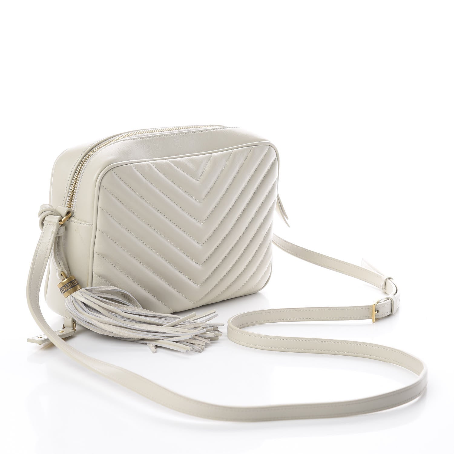 Saint Laurent Calfskin Matelasse Monogram Lou Camera Bag Crema Soft 2 of 8