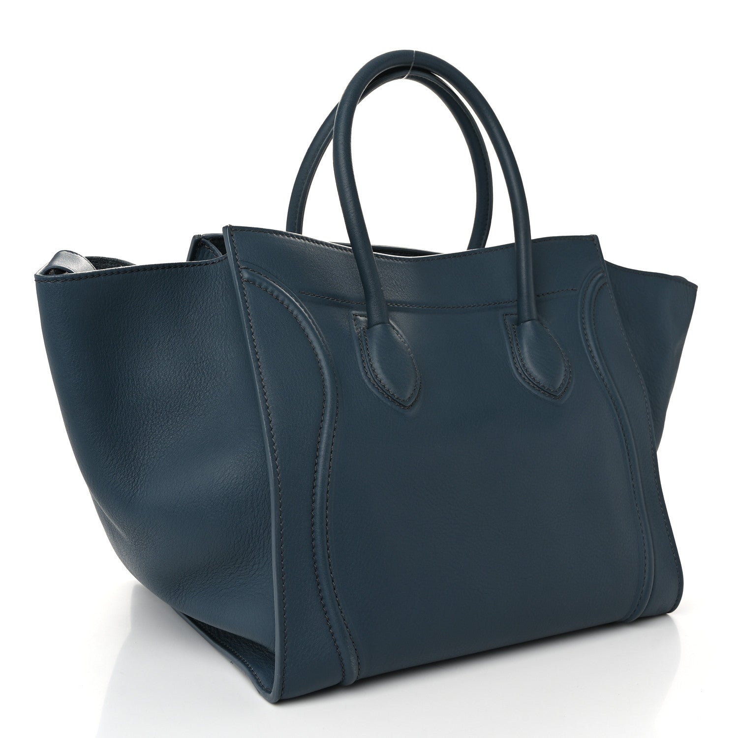 Celine Supple Calfskin Medium Phantom Luggage Blue 3 of 11
