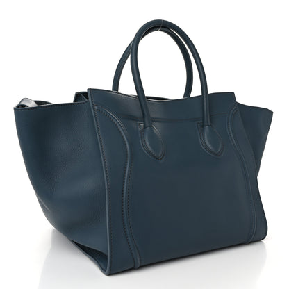 Celine Supple Calfskin Medium Phantom Luggage Blue 3 of 11