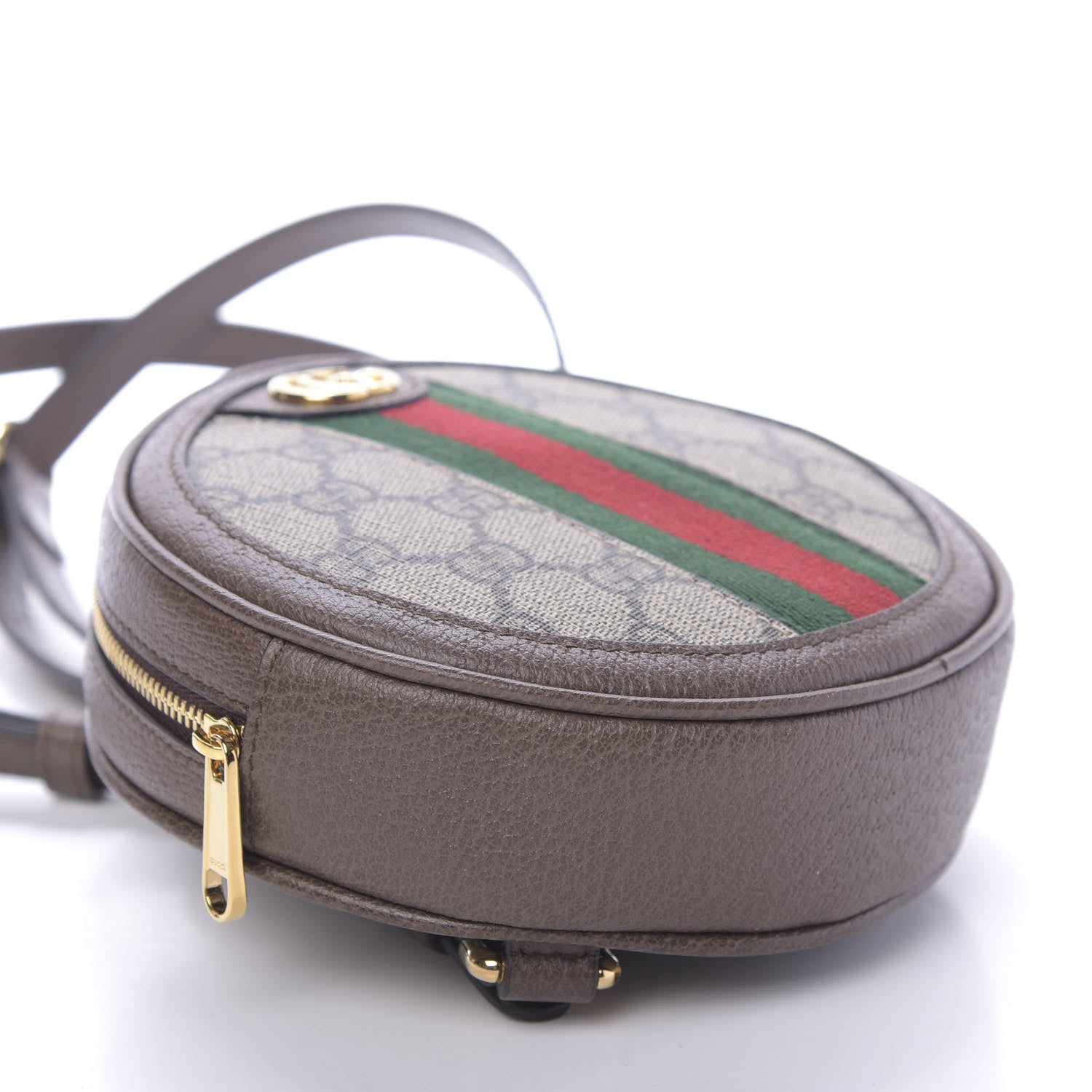Gucci GG Supreme Monogram Web Mini Ophidia Round Backpack Brown 5 of 7