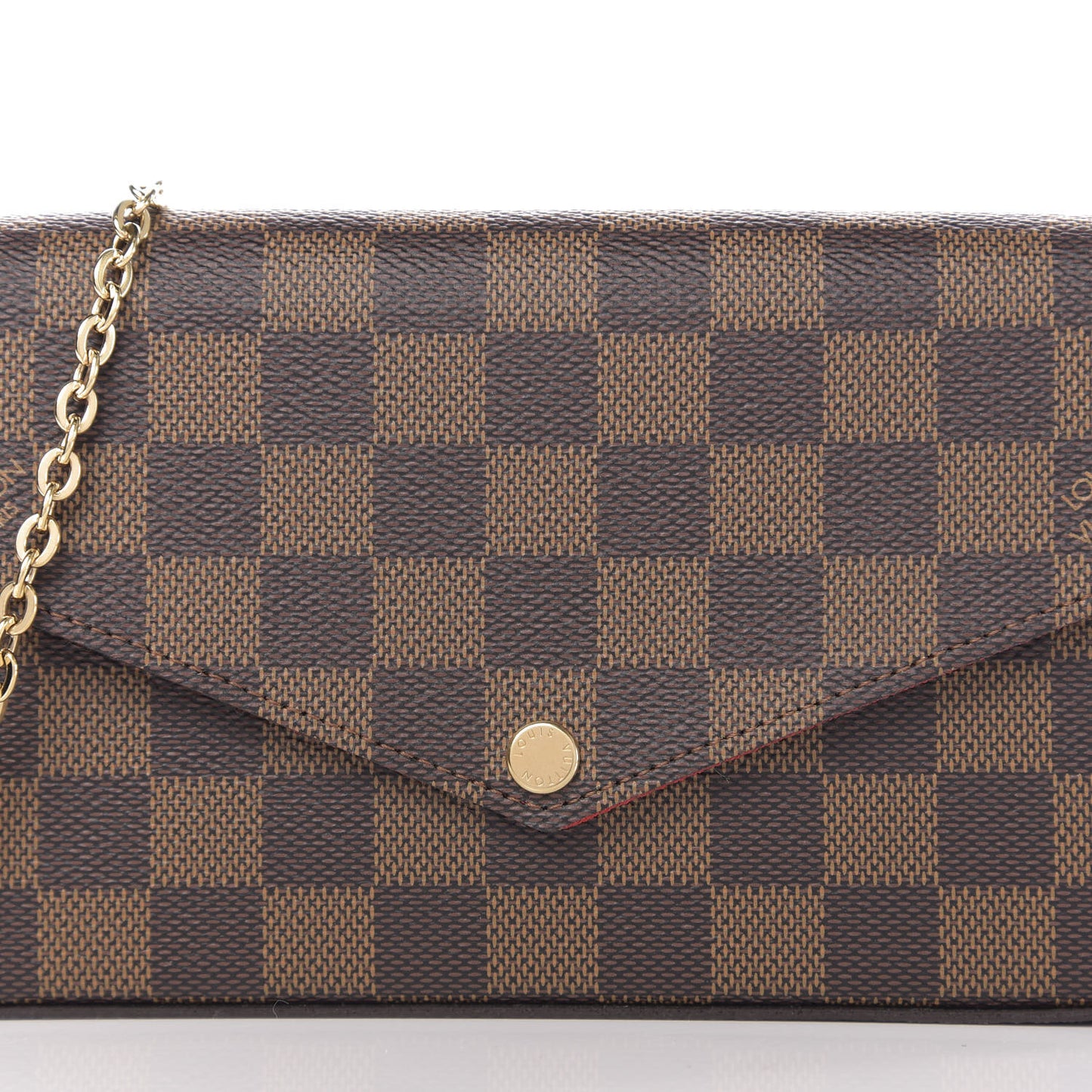 Damier Ebene Pochette Felicie Chain Wallet